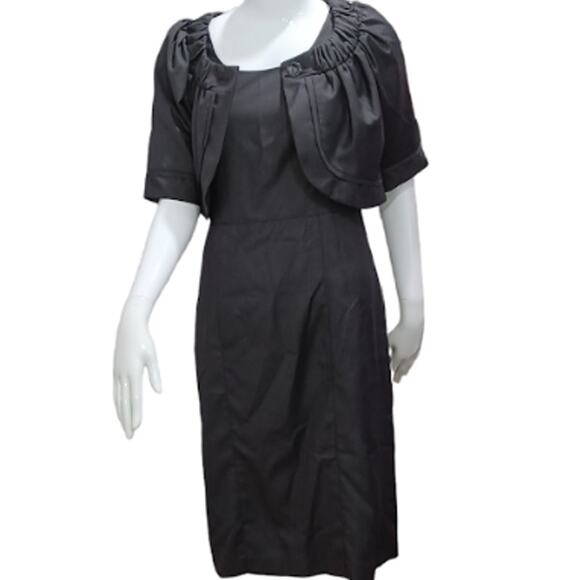 NINE WEST 2-Piece Power Suit, Crop Jacket & Sleeveless Dress SIZE 6 - Picture 3 of 11